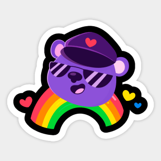 Gay Bear LGBTQ Pride Rainbow Equality Sticker